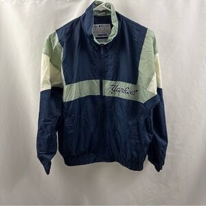 New York Yankees Blue White Starter Jacket Windbreaker Large YOUTH Boys Vintage